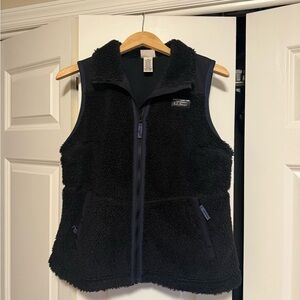 L.L. Bean Black Sherpa Vest